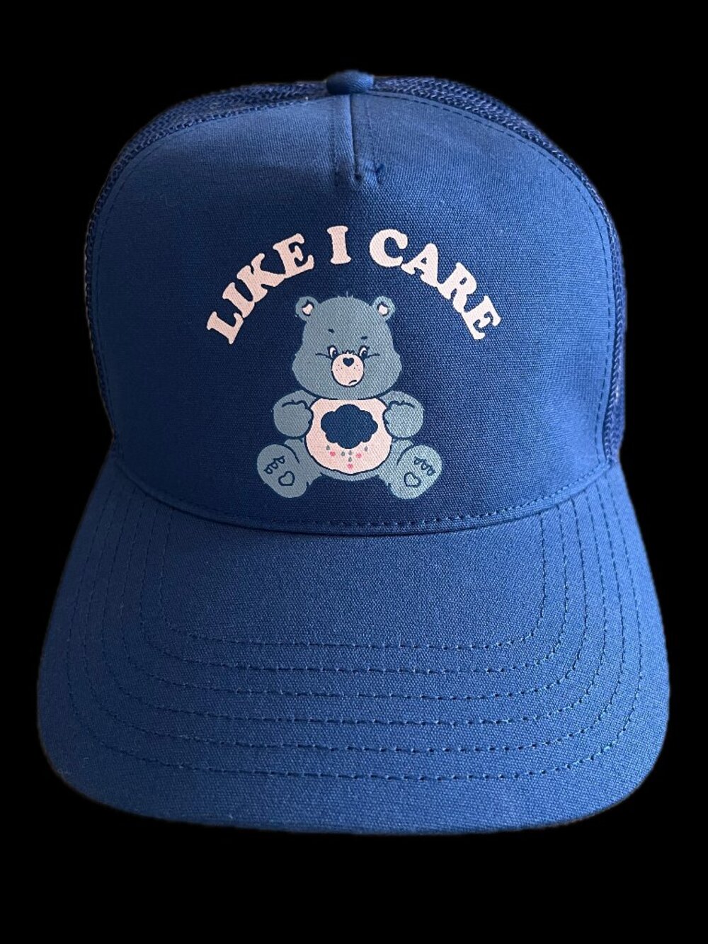 Care Bears “Like I Care” Blue Trucker Hat Adjustable Snapback